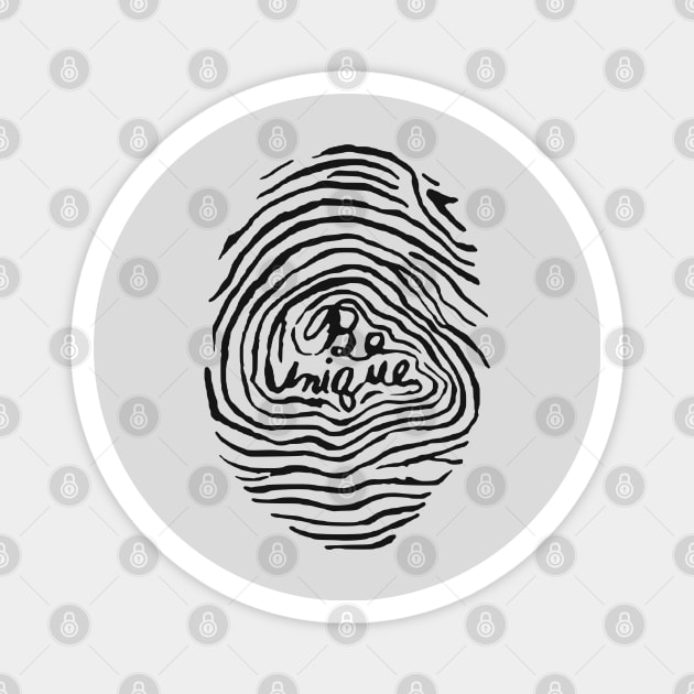 Be Unique Fingerprint Magnet by HolyCowCreations